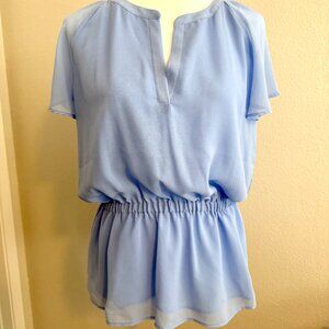 Elegant BRAND NEW light blue cinched waist ANN TAYLOR blouse! Size small
